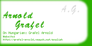 arnold grafel business card